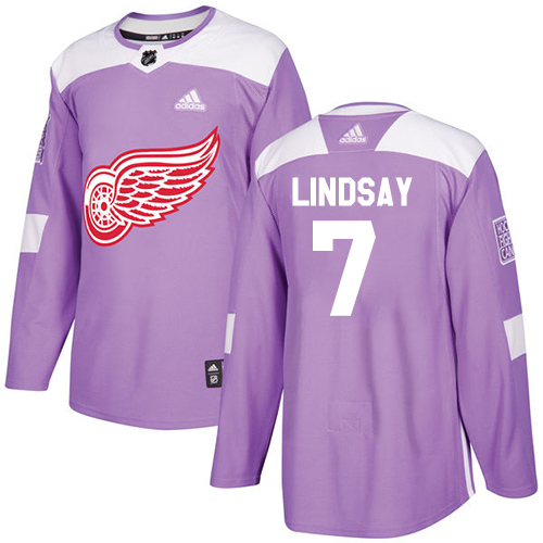 Detroit Red Wings #7 Ted Lindsay Purple Authentic Fights Cancer Stitched Jersey Men's cheap jerseys for sale - CheapJerseys.Shop