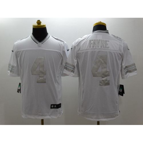 Green Bay Packers #4 Brett Favre White Men's Stitched Limited Platinum Jersey Men's cheap jerseys for sale - CheapJerseys.Shop
