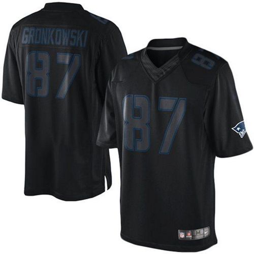 New England Patriots #87 Rob Gronkowski Black Men's Stitched Impact Limited Jersey Men's cheap jerseys for sale - CheapJerseys.Shop