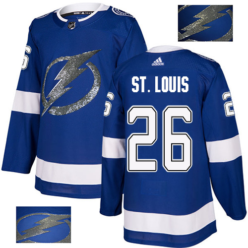 Tampa Bay Lightning #26 Martin St. Louis Blue Home Authentic Fashion Gold Stitched Jersey Men's cheap jerseys for sale - CheapJerseys.Shop
