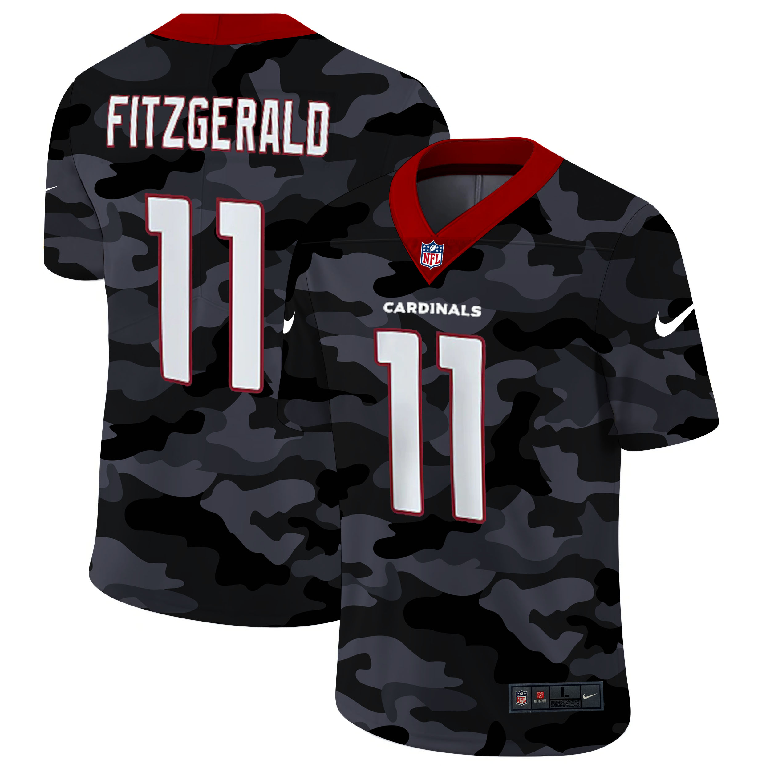 Arizona Cardinals #11 Larry Fitzgerald Men's 2020 Black CAMO Vapor Untouchable Limited Stitched Jersey cheap jerseys for sale - CheapJerseys.Shop