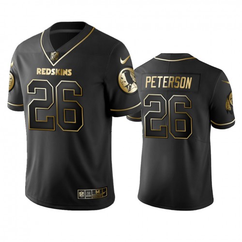 Washington Commanders #26 Adrian Peterson Men's Stitched Vapor Untouchable Limited Black Golden Jersey Men's cheap jerseys for sale - CheapJerseys.Shop