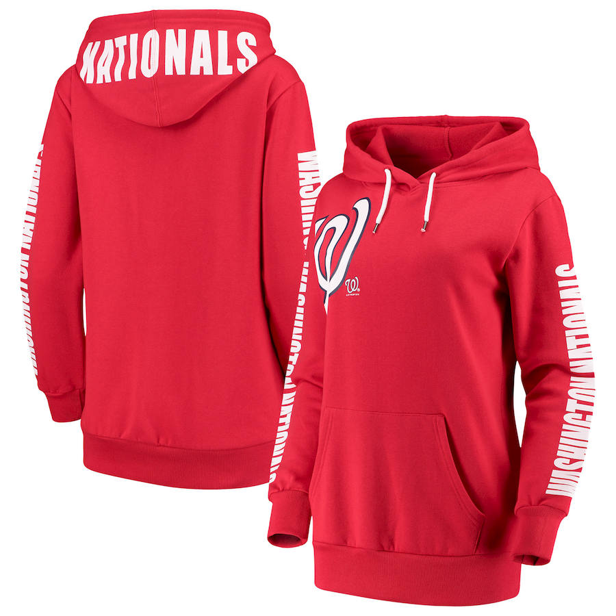 Washington Nationals G-III 4Her By Carl Banks Women's 12th Inning Pullover Hoodie Red cheap jerseys for sale - CheapJerseys.Shop