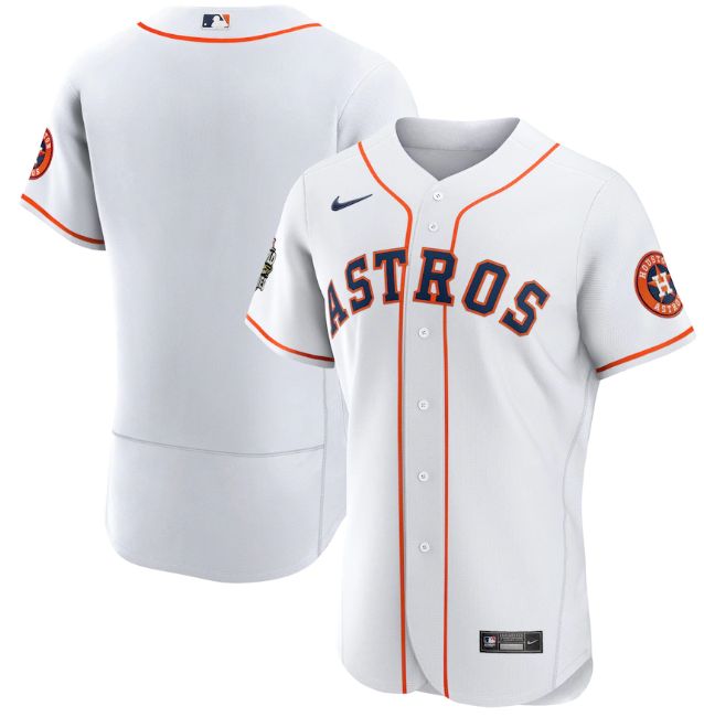Houston Astros Blank White 2022 World Series Flex Base Stitched Men's Jersey cheap jerseys for sale - CheapJerseys.Shop