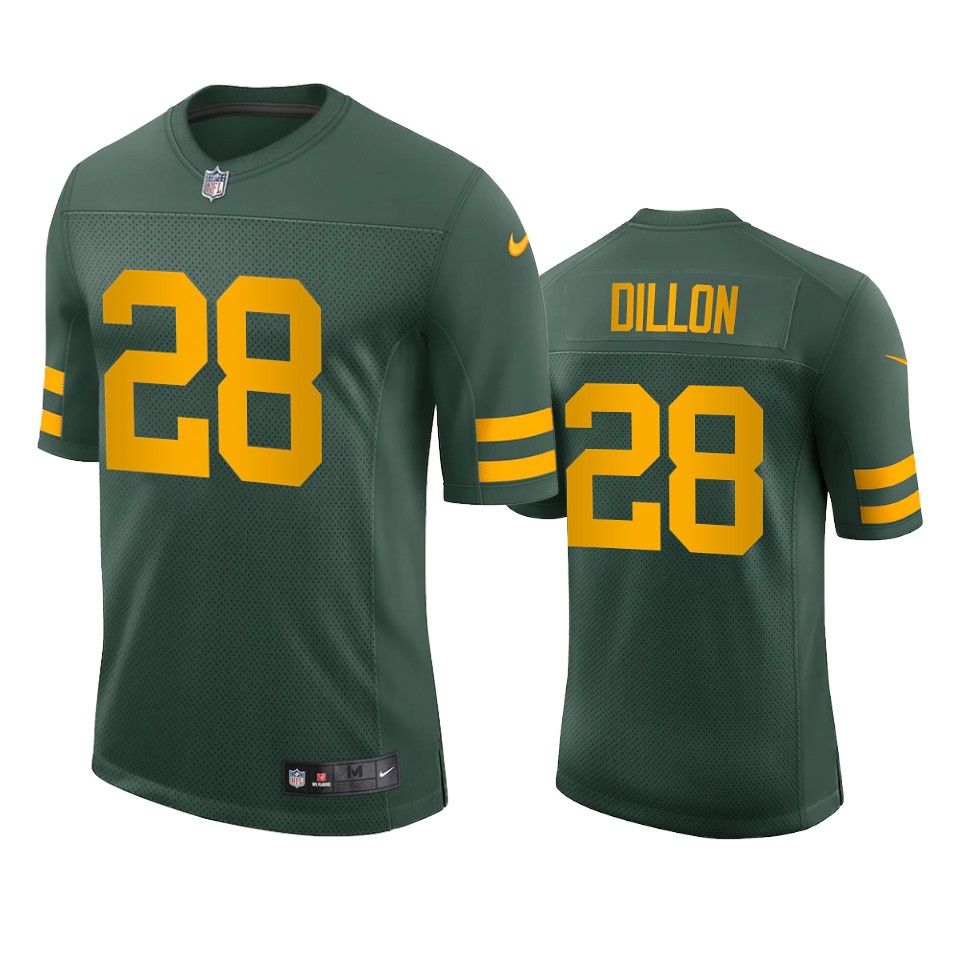 Green Bay Packers #28 A.J. Dillon Men's Alternate Vapor Limited Player Jersey - Green cheap jerseys for sale - CheapJerseys.Shop