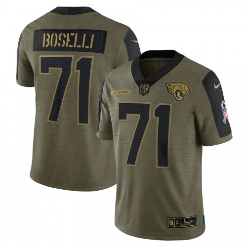 Jacksonville Jacksonville Jaguars #71 Tony Boselli Olive 2021 Salute To Service Limited Player Jersey Men's cheap jerseys for sale - CheapJerseys.Shop