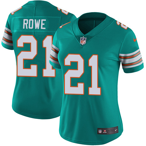 Miami Dolphins #21 Eric Rowe Aqua Green Alternate Women's Stitched Vapor Untouchable Limited Jersey Womens cheap jerseys for sale - CheapJerseys.Shop