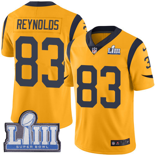 Los Angeles Rams #83 Josh Reynolds Gold Super Bowl LIII Bound Men's Stitched Limited Rush Jersey Men's cheap jerseys for sale - CheapJerseys.Shop