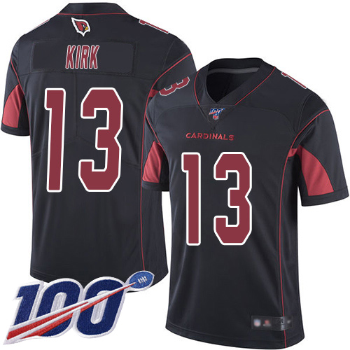 Arizona Cardinals #13 Christian Kirk Black Men's Stitched Limited Rush 100th Season Jersey Men's cheap jerseys for sale - CheapJerseys.Shop