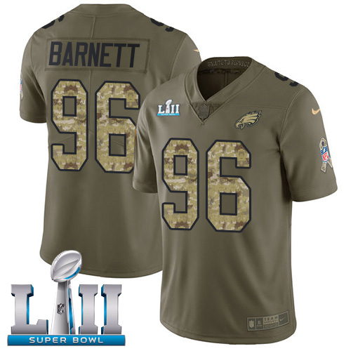 Philadelphia Eagles #96 Derek Barnett Olive/Camo Super Bowl LII Men's Stitched Limited 2017 Salute To Service Jersey Men's cheap jerseys for sale - CheapJerseys.Shop