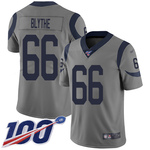 Los Angeles Rams #66 Austin Blythe Gray Youth Stitched Limited Inverted Legend 100th Season Jersey Youth cheap jerseys for sale - CheapJerseys.Shop