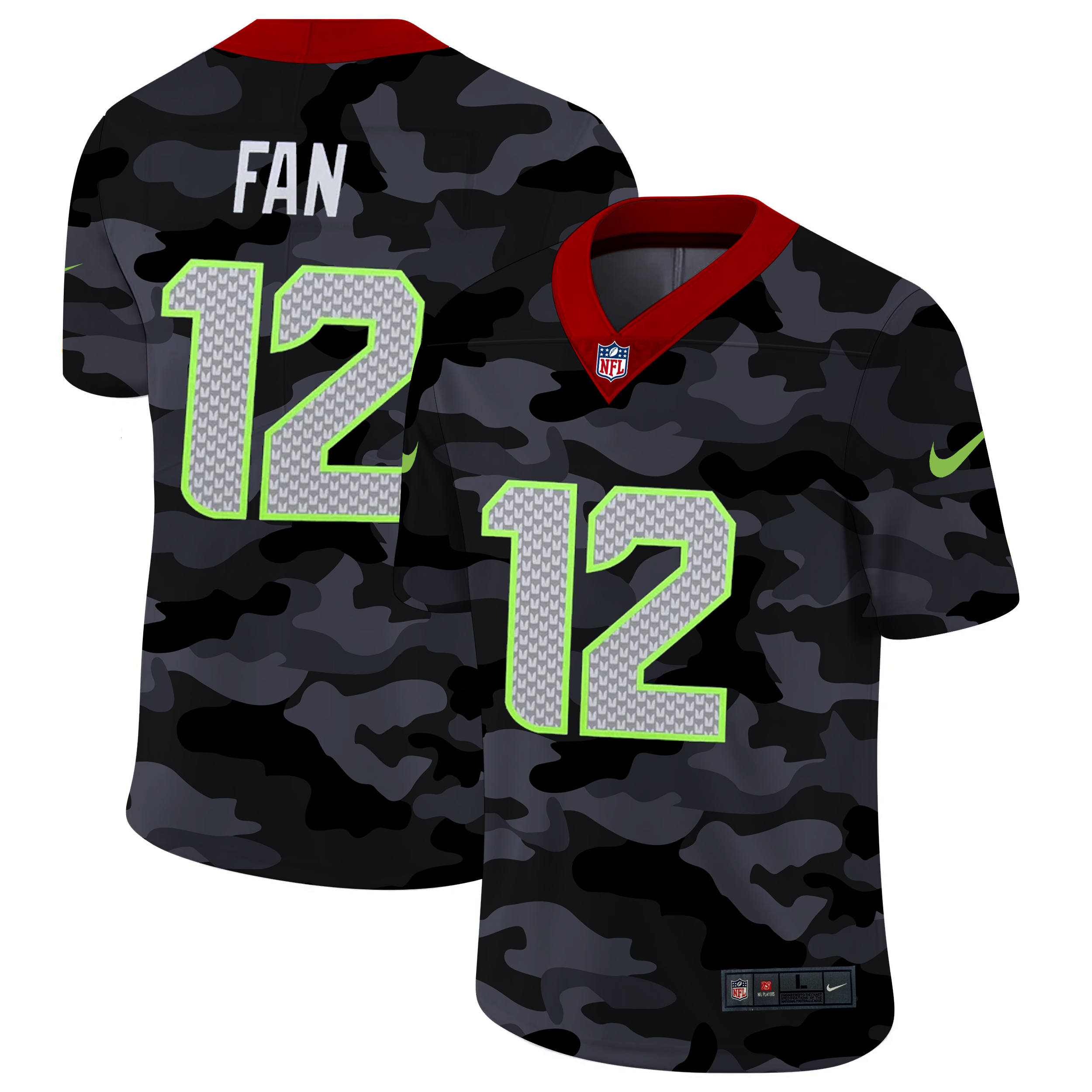 Seattle Seahawks #12 Fan Men's 2020 Black CAMO Vapor Untouchable Limited Stitched Jersey cheap jerseys for sale - CheapJerseys.Shop