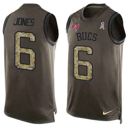 Buccaneers #6 Julio Jones Green Men's Stitched Limited Salute To Service Tank Top Jersey cheap jerseys for sale - CheapJerseys.Shop