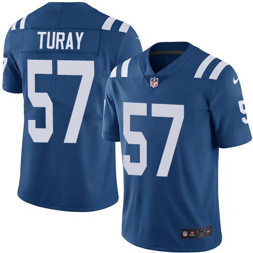 Indianapolis Colts #57 Kemoko Turay Royal Blue Team Color Men's Stitched Vapor Untouchable Limited Jersey Men's cheap jerseys for sale - CheapJerseys.Shop