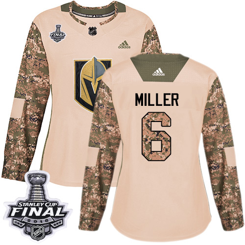 Golden Vegas Golden Knights #6 Colin Miller Camo Authentic 2017 Veterans Day 2018 Stanley Cup Final Women's Stitched Jersey Womens cheap jerseys for sale - CheapJerseys.Shop