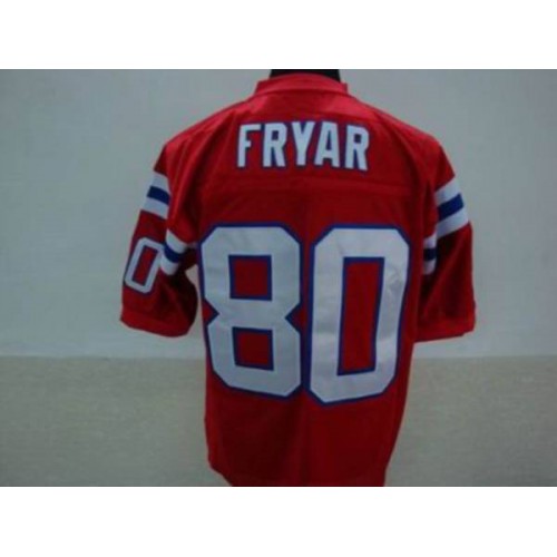 Michell & Ness New England Patriots #80 Irving Fryar Red Stitched Throwback Jersey Men's cheap jerseys for sale - CheapJerseys.Shop