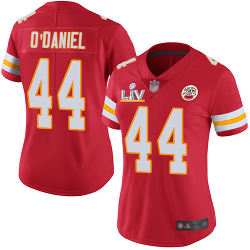 Kansas City Chiefs #44 Dorian O'Daniel Red Team Color Women's Super Bowl LV Bound Stitched Vapor Untouchable Limited Jersey Womens cheap jerseys for sale - CheapJerseys.Shop