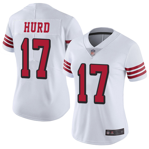 San Francisco 49ers #17 Jalen Hurd White Rush Women's Stitched Vapor Untouchable Limited Jersey Womens cheap jerseys for sale - CheapJerseys.Shop