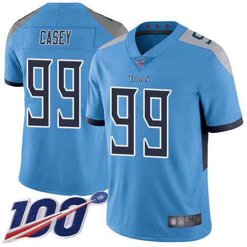 Tennessee Titans #99 Jurrell Casey Light Blue Alternate Men's Stitched 100th Season Vapor Limited Jersey Men's cheap jerseys for sale - CheapJerseys.Shop