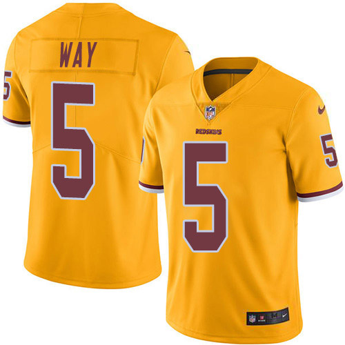 Washington Commanders #5 Tress Way Gold Youth Stitched Limited Rush Jersey Youth cheap jerseys for sale - CheapJerseys.Shop