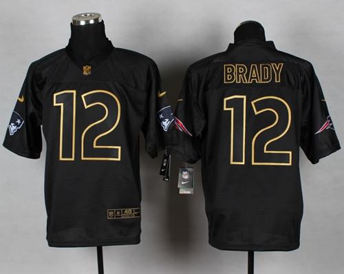 Patriots #12 Tom Brady Black Gold No. Fashion Men's Stitched Elite Jersey cheap jerseys for sale - CheapJerseys.Shop