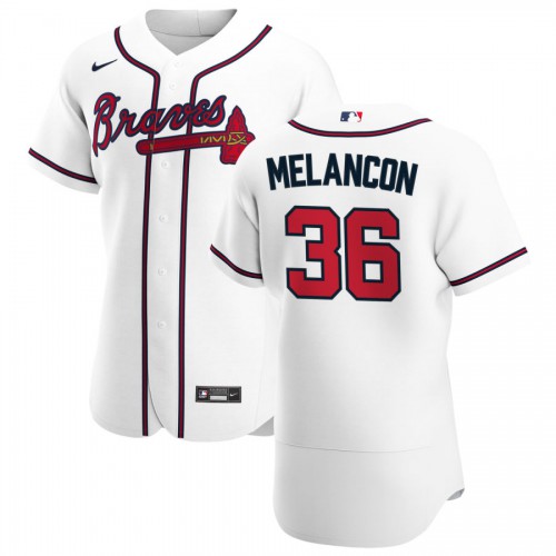 Atlanta Atlanta Braves #36 Mark Melancon Men's White Home 2020 Authentic Player Jersey Men's cheap jerseys for sale - CheapJerseys.Shop