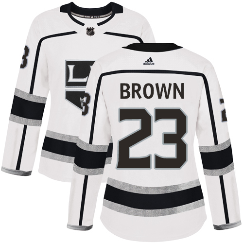 Los Angeles Kings #23 Dustin Brown White Road Authentic Women's Stitched Jersey Womens cheap jerseys for sale - CheapJerseys.Shop