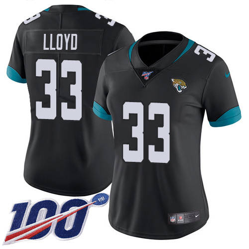 Jaguars #33 Devin Lloyd Black Team Color Women's Stitched 100th Season Vapor Untouchable Limited Jersey cheap jerseys for sale - CheapJerseys.Shop
