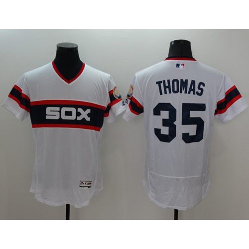 Chicago White Sox #35 Frank Thomas White Flexbase Authentic Collection Alternate Home Stitched Jersey Men's cheap jerseys for sale - CheapJerseys.Shop