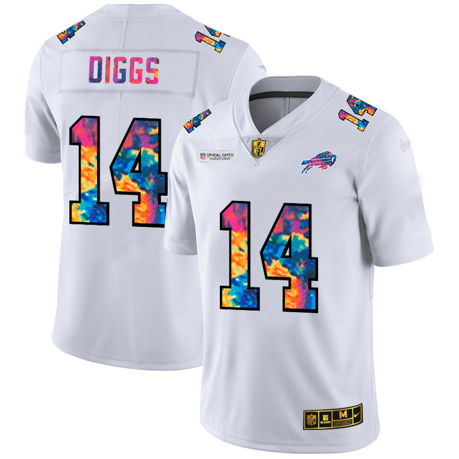 Buffalo Bills #14 Stefon Diggs Men's White Multi-Color 2020 Crucial Catch Limited Jersey cheap jerseys for sale - CheapJerseys.Shop