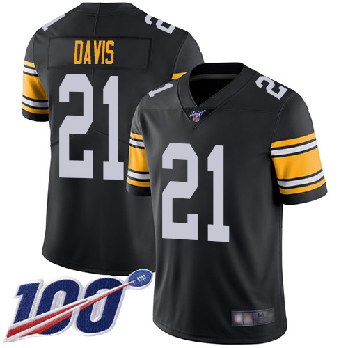 Pittsburgh Steelers #21 Sean Davis Black Alternate Men's Stitched 100th Season Vapor Limited Jersey Men's cheap jerseys for sale - CheapJerseys.Shop
