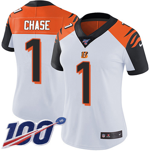 Bengals #28 Joe Mixon White Women's Stitched 100th Season Vapor Untouchable Limited Jersey cheap jerseys for sale - CheapJerseys.Shop