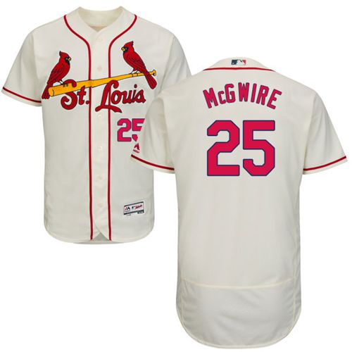 St.Louis Cardinals #25 Mark McGwire Cream Flexbase Authentic Collection Stitched Jersey Men's cheap jerseys for sale - CheapJerseys.Shop