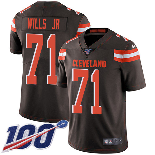 Cleveland Browns #71 Jedrick Wills JR Brown Team Color Youth Stitched 100th Season Vapor Untouchable Limited Jersey Youth cheap jerseys for sale - CheapJerseys.Shop