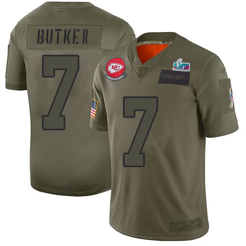 Chiefs #7 Harrison Butker Camo Super Bowl LVII Patch Youth Stitched Limited 2019 Salute To Service Jersey cheap jerseys for sale - CheapJerseys.Shop