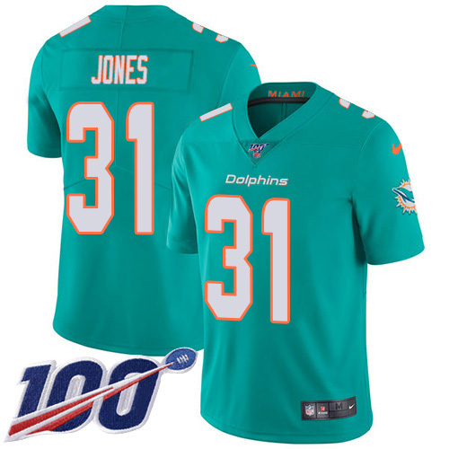 Miami Dolphins #31 Byron Jones Aqua Green Team Color Men's Stitched 100th Season Vapor Untouchable Limited Jersey Men's cheap jerseys for sale - CheapJerseys.Shop