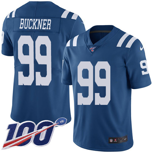 Indianapolis Colts #99 DeForest Buckner Royal Blue Men's Stitched Limited Rush 100th Season Jersey Men's cheap jerseys for sale - CheapJerseys.Shop