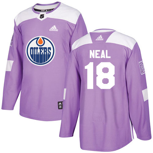 Edmonton Oilers #18 James Neal Purple Authentic Fights Cancer Stitched Jersey Men's cheap jerseys for sale - CheapJerseys.Shop
