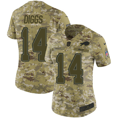 Bills #14 Stefon Diggs Camo Women's Stitched Limited 2018 Salute To Service Jersey cheap jerseys for sale - CheapJerseys.Shop