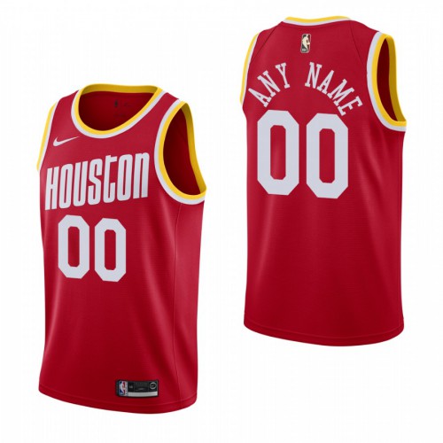 Houston Rockets Custom Men's 2019-20 Hardwood Classics Red Stitched Jersey cheap jerseys for sale - CheapJerseys.Shop