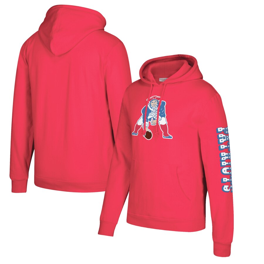 New England Patriots Mitchell & Ness Classic Team Pullover Hoodie Red cheap jerseys for sale - CheapJerseys.Shop