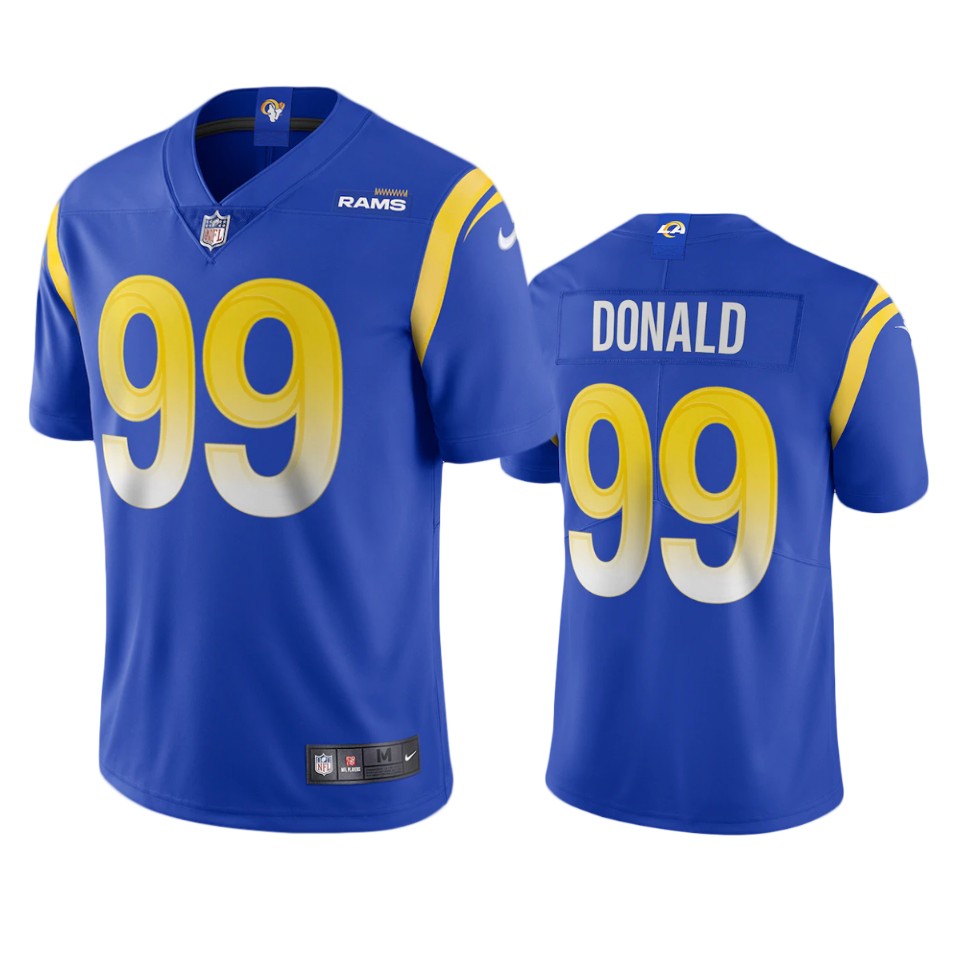 Los Angeles Rams #99 Aaron Donald Men's Vapor Limited Jersey - Royal cheap jerseys for sale - CheapJerseys.Shop