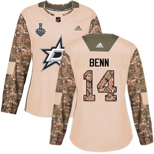 Dallas Stars #14 Jamie Benn Camo Authentic 2017 Veterans Day Women's 2020 Stanley Cup Final Stitched Jersey Womens cheap jerseys for sale - CheapJerseys.Shop