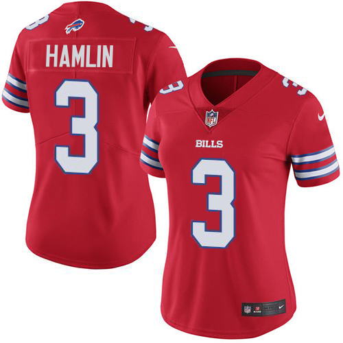Bills #3 Damar Hamlin Red Women's Stitched Limited Rush Jersey cheap jerseys for sale - CheapJerseys.Shop