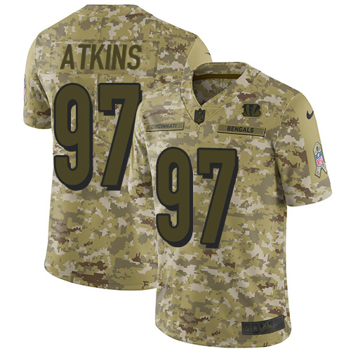 Cincinnati Bengals #97 Geno Atkins Camo Men's Stitched Limited 2018 Salute To Service Jersey Men's cheap jerseys for sale - CheapJerseys.Shop
