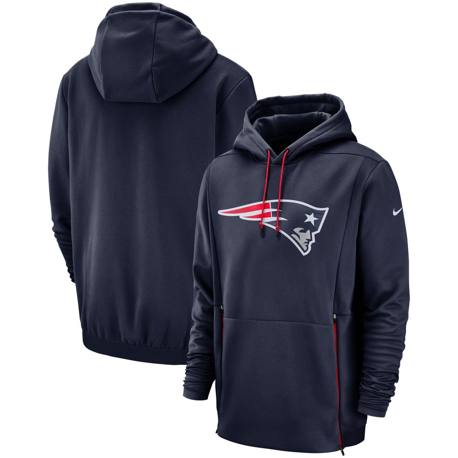 New England Patriots Sideline Performance Player Pullover Hoodie Navy cheap jerseys for sale - CheapJerseys.Shop