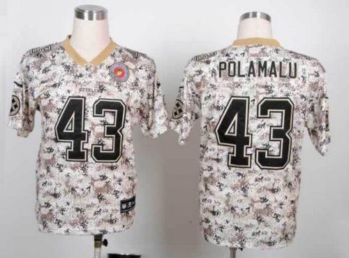 Steelers #43 Troy Polamalu Camo Men's Stitched Elite USMC Jersey cheap jerseys for sale - CheapJerseys.Shop