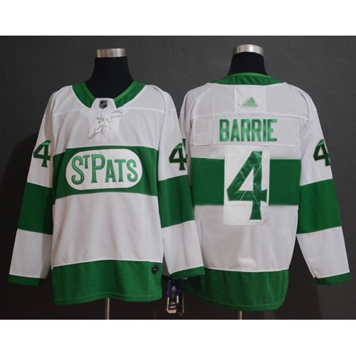 Maple Toronto Maple Leafs #4 Tyson Barrie White Authentic St. Pats Stitched Jersey Men's cheap jerseys for sale - CheapJerseys.Shop