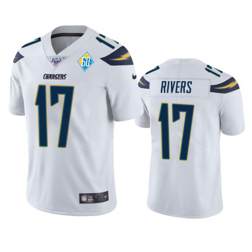 Los Angeles Los Angeles Chargers #17 Philip Rivers White 60th Anniversary Vapor Limited Jersey Men's cheap jerseys for sale - CheapJerseys.Shop