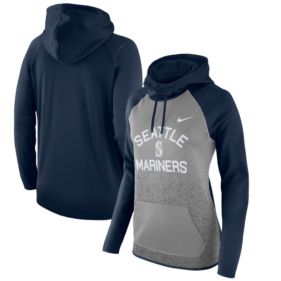 Seattle Mariners Women's All-Time Therma Performance Pullover Hoodie Dark Gray cheap jerseys for sale - CheapJerseys.Shop